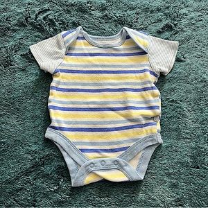 Disney Striped NB Short Sleeve Onesie